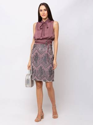 Sheczzar Cherry Color Regular fit Midi Dress 1