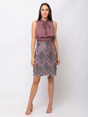 Sheczzar Cherry Color Regular fit Midi Dress 4