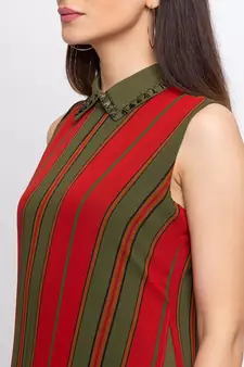 Sheczzar Orange Color Regular fit Midi Dress