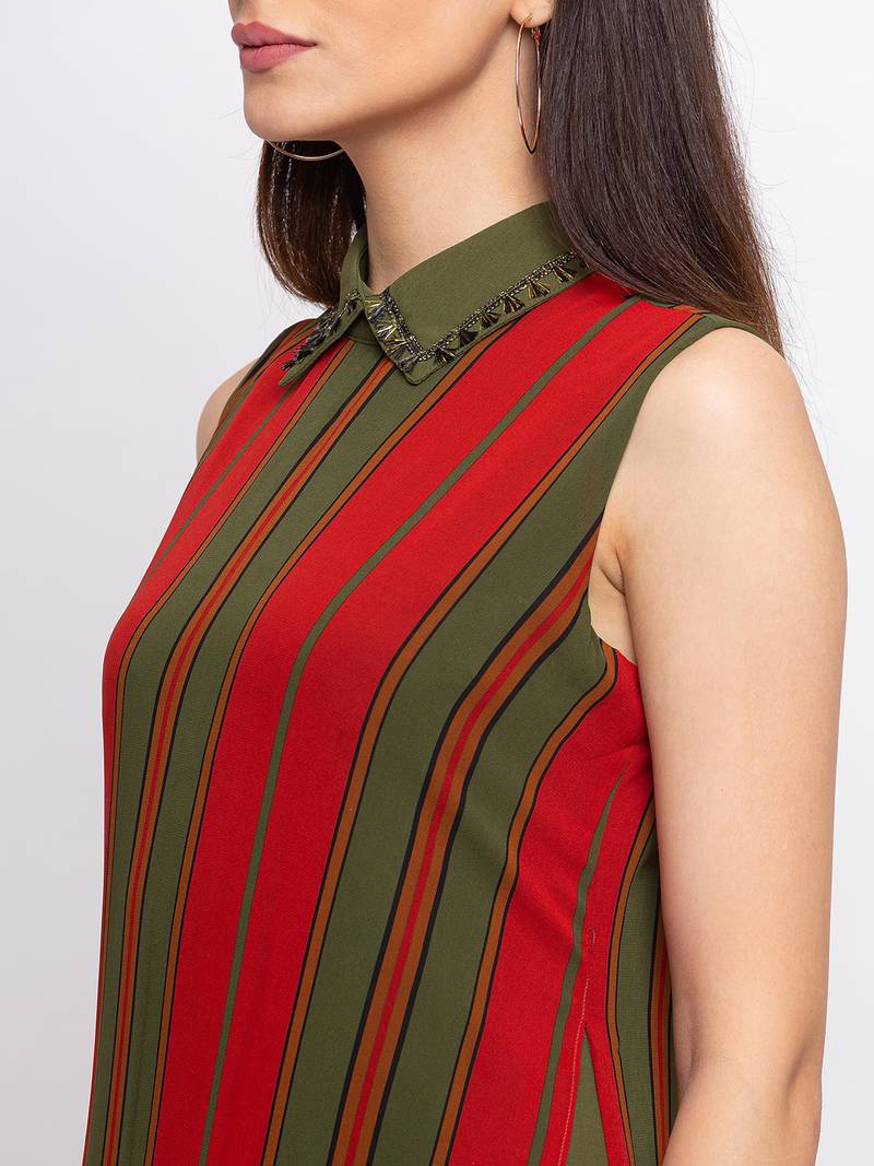 Sheczzar Orange Color Regular fit Midi Dress