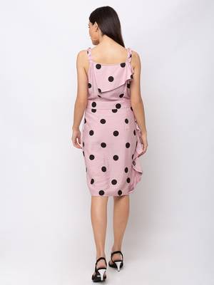 Sheczzar Pink Color Regular fit Midi Dress 3