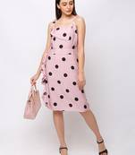 Sheczzar Pink Color Regular fit Midi Dress