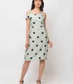 Sheczzar Green Color Regular fit Midi Dress
