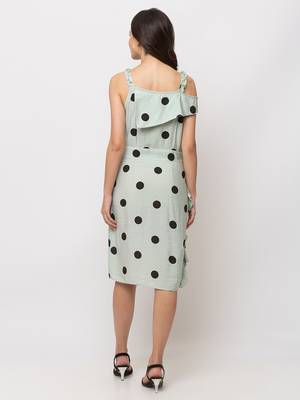 Sheczzar Green Color Regular fit Midi Dress 3