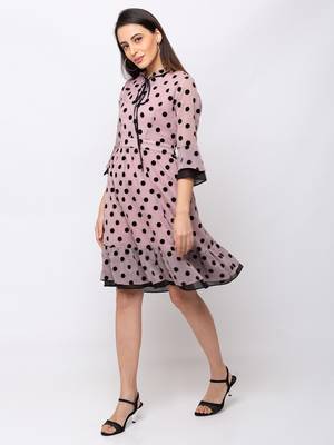 Sheczzar Pink Color Regular fit Midi Dress 2