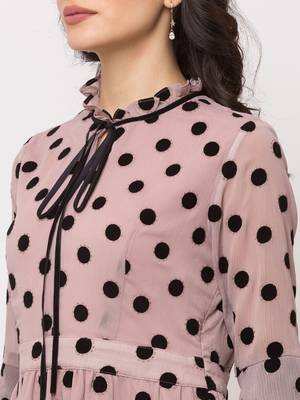 Sheczzar Pink Color Regular fit Midi Dress 5