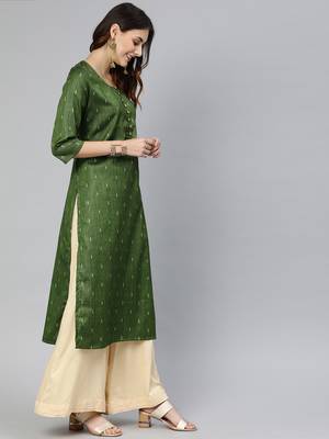 Green printed cotton cotton-kurtis 2