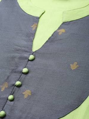 Green printed cotton cotton-kurtis 4
