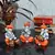 Set of 3 Ganesha Playing Tabla, Flute and Dholak
