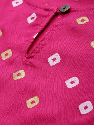 Pink printed viscose ethnic-kurtis 4