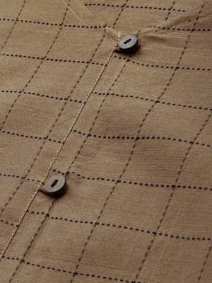 Coffee printed cotton cotton-kurtis 4