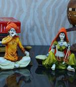 Combo of Rajasthani Hookah Man and Lady Statue