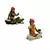 Combo of Rajasthani Hookah Man and Lady Statue