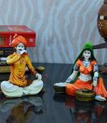 Combo of Rajasthani Hookah Man and Lady Statue