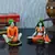 Combo of Rajasthani Craftman and Lady Statue
