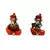 Set of 2 Ganesha Playing Dholak and Flute
