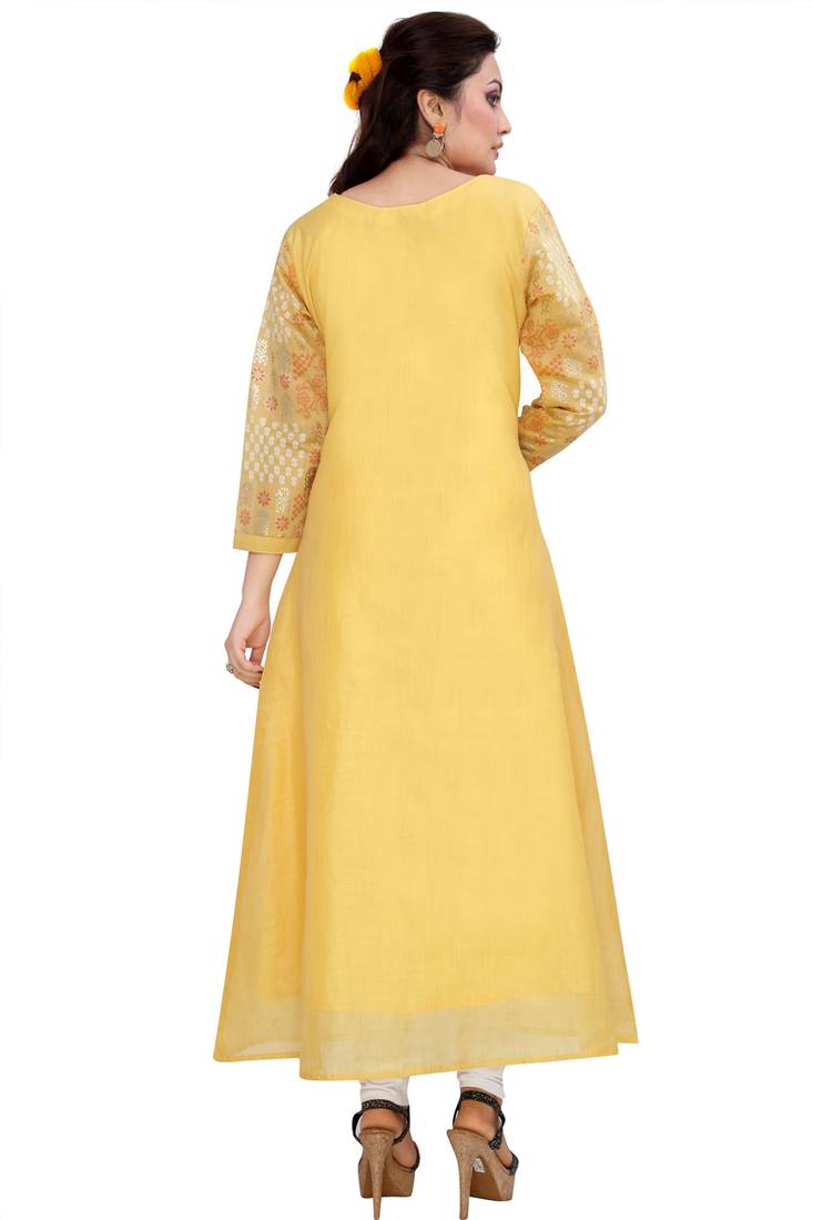 Pureint Women's Rayon Printed Kurta set with pant