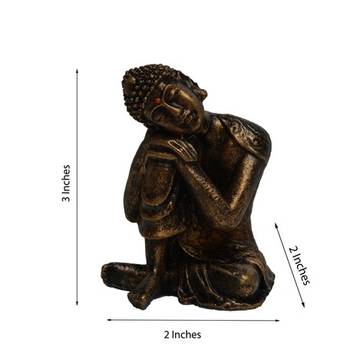 e craft india polyresin resting buddha brown 2