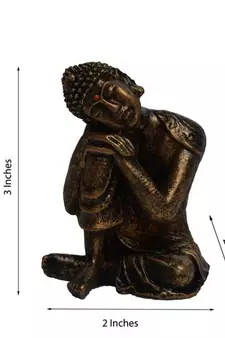 e craft india polyresin resting buddha brown