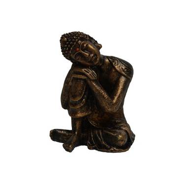 e craft india polyresin resting buddha brown 3