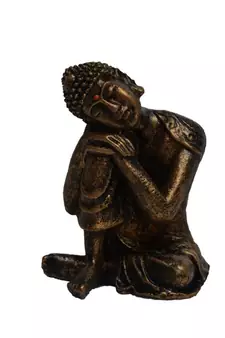 e craft india polyresin resting buddha brown