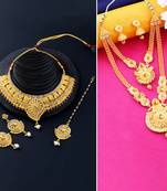 Gold Plated Traditional Neckalce Set Jewellery Set For Women Girls