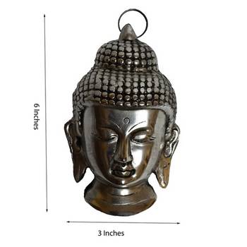 Metal Resting Buddha on Knee 2