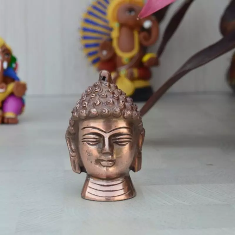 Metal Meditating Buddha Head
