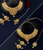 Traditional Gold Plated  Neckalce Set Jewellery Set For Women Girls