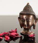 Metal Meditating Buddha Head