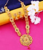 Gold Plated Traditional Designer Necklace Jewellery Set For Women