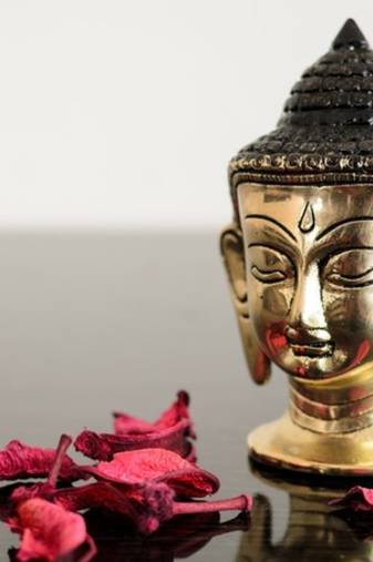 Metal Meditating Buddha Head