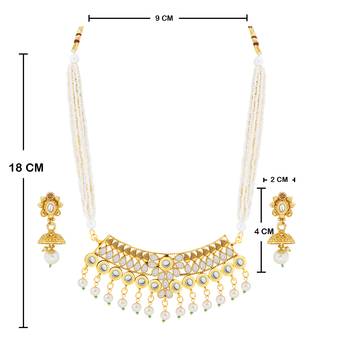Exlusive Gold Plated Traditional  Designer Mala Wedding Necklace jewellery set for Girls And Women 4