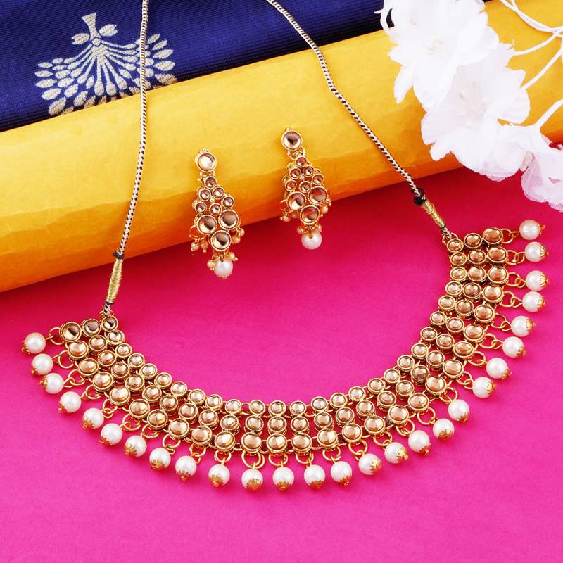 Antique Gold Plated Traditional Party Wear Designer Wedding