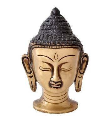 Metal Meditating Buddha Head 2