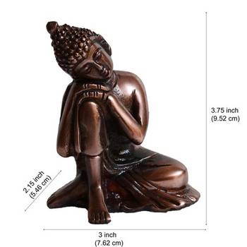 Metal Resting Buddha on Knee 2