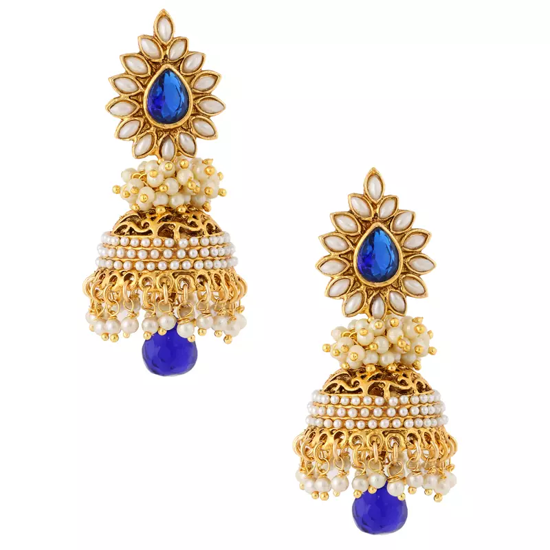 Blue jhumkas