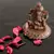 Metal Pagdi Lord Ganesha on Flower - Brown