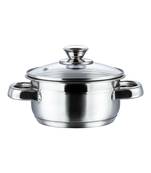 Vinod Stainless Steel Bremen Saucepot with Glass Lid -16 cm, 1.5 Ltr