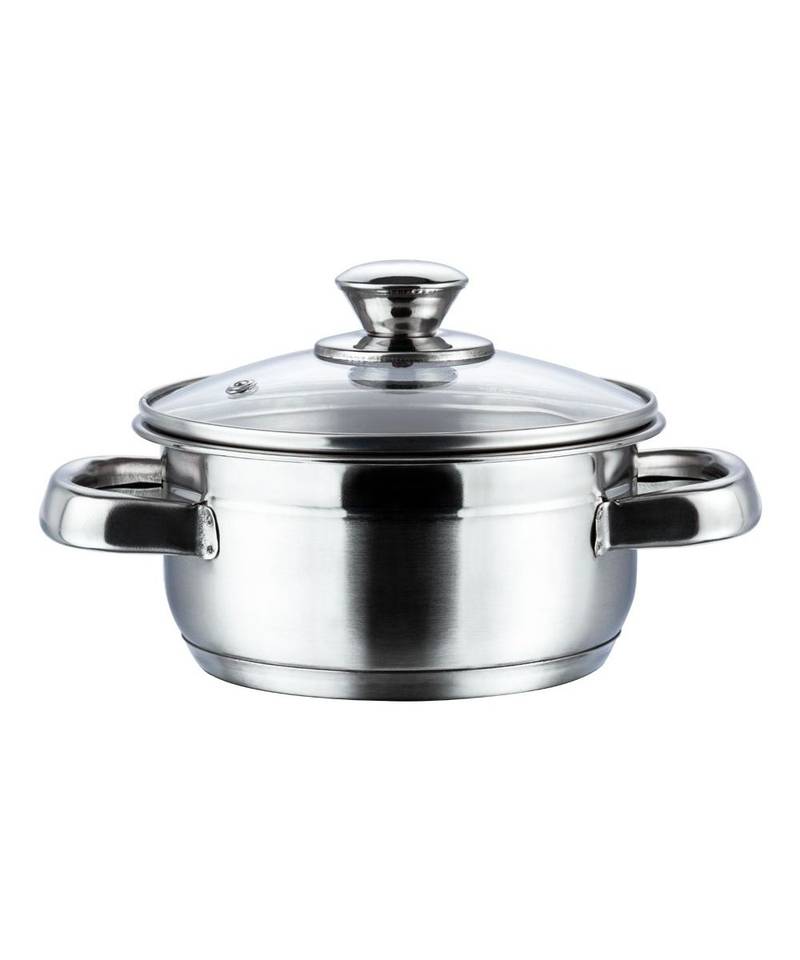 Vinod Stainless Steel Bremen Saucepot with Glass Lid -16 cm, 1.5 Ltr