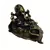 Metal Lord Ganesha with Diya on Leaf
