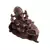 Metal Lord Ganesha with Diya on Leaf
