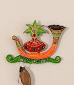 Papier-Mache Kalash Shehnai 5 Hooks Key holder