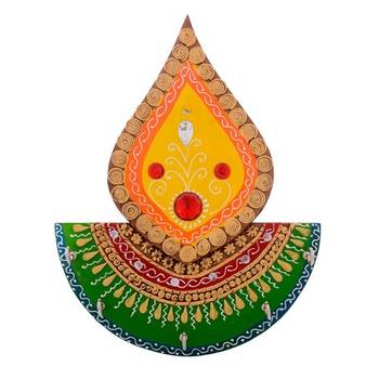 Papier-Mache Embossed Tilak Design 5 Hooks Key holder 2