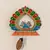 Papier-Mache Heart Shape Peococks 5 Hooks Key holder