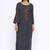 Ardozaa Women's Rayon Stripe Print Straight Kurta (Black)