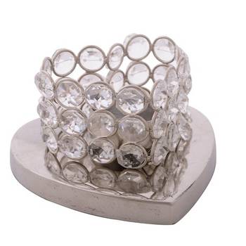 Love Moments Heart Shape Base Crystal Tea Light Holder 3