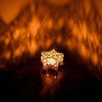 Glimmery Star Shape Crystal Tea Light Holder 2