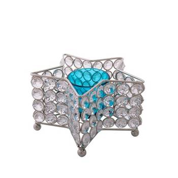 Glimmery Star Shape Crystal Tea Light Holder 3