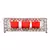 Glimmery  Rectangle Shape Crystal Triple Tea Light Holder